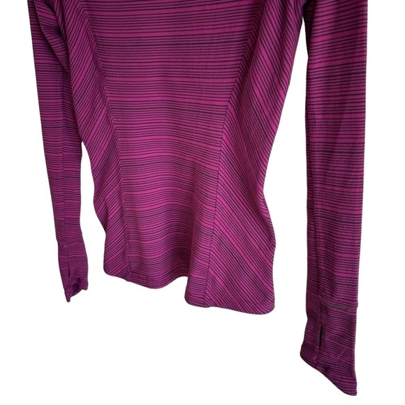 Lululemon Kanto Catch Me Long Sleeve Kanto Stripe Regal Plum Naval Blue, Size 4 - Picture 9 of 11